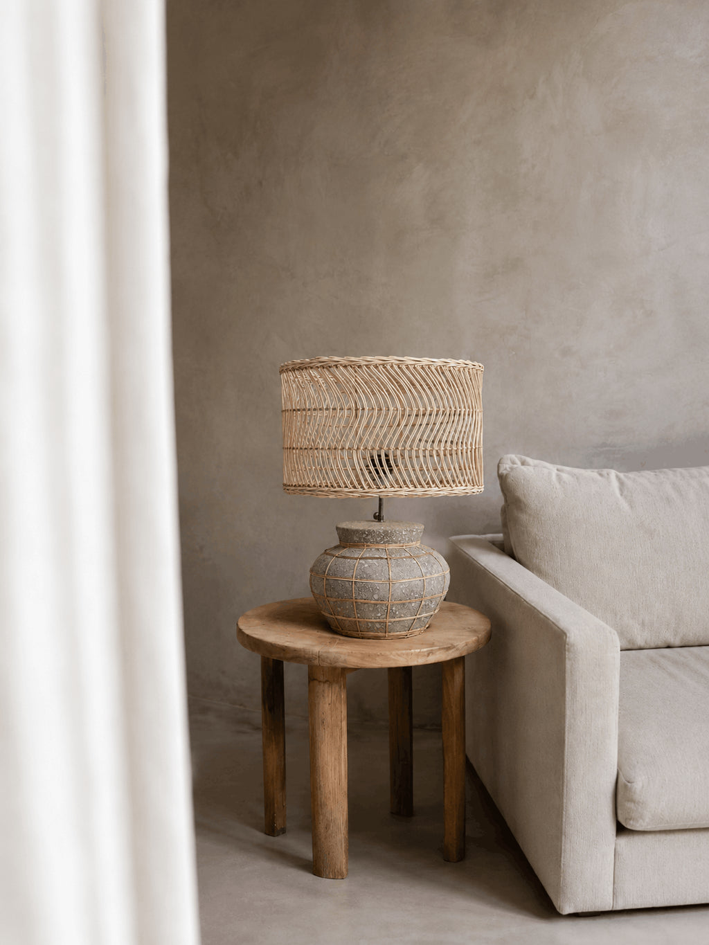 The Kythira Table Lamp - Natural Concrete