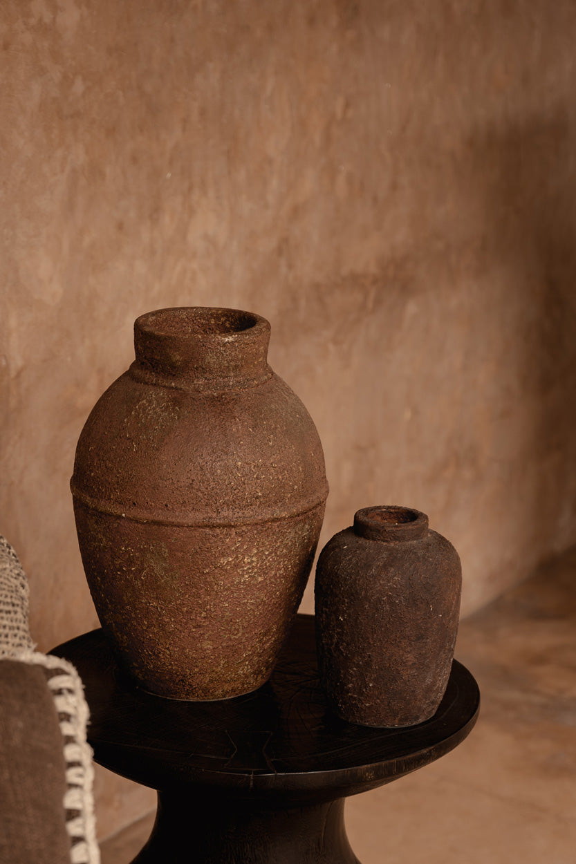 The Clay Echo Vase - Burgundy - H 20 CM