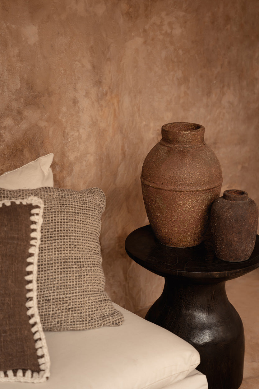 The Clay Echo Vase - Burgundy - H 20 CM
