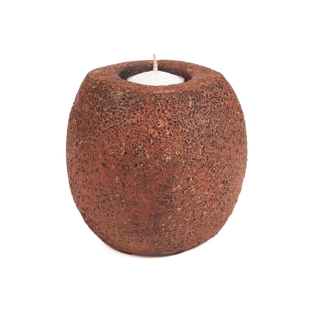 The Cavestone Candle Holder - Terracotta