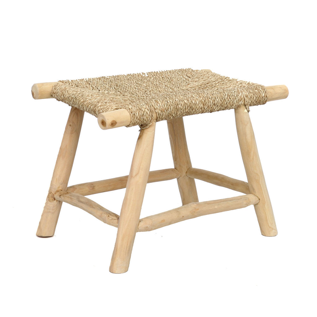 The Porto Seagrass Stool - Natural - 40 x 60, H 45