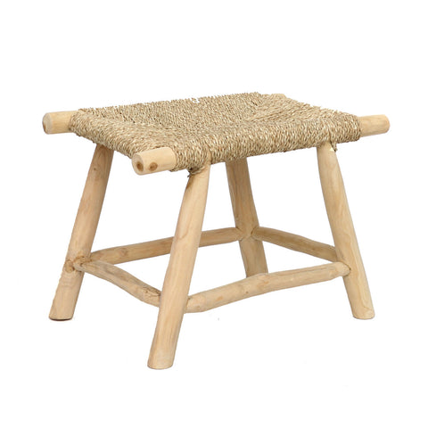 The Porto Seagrass Stool - Natural - 40 x 60, H 45