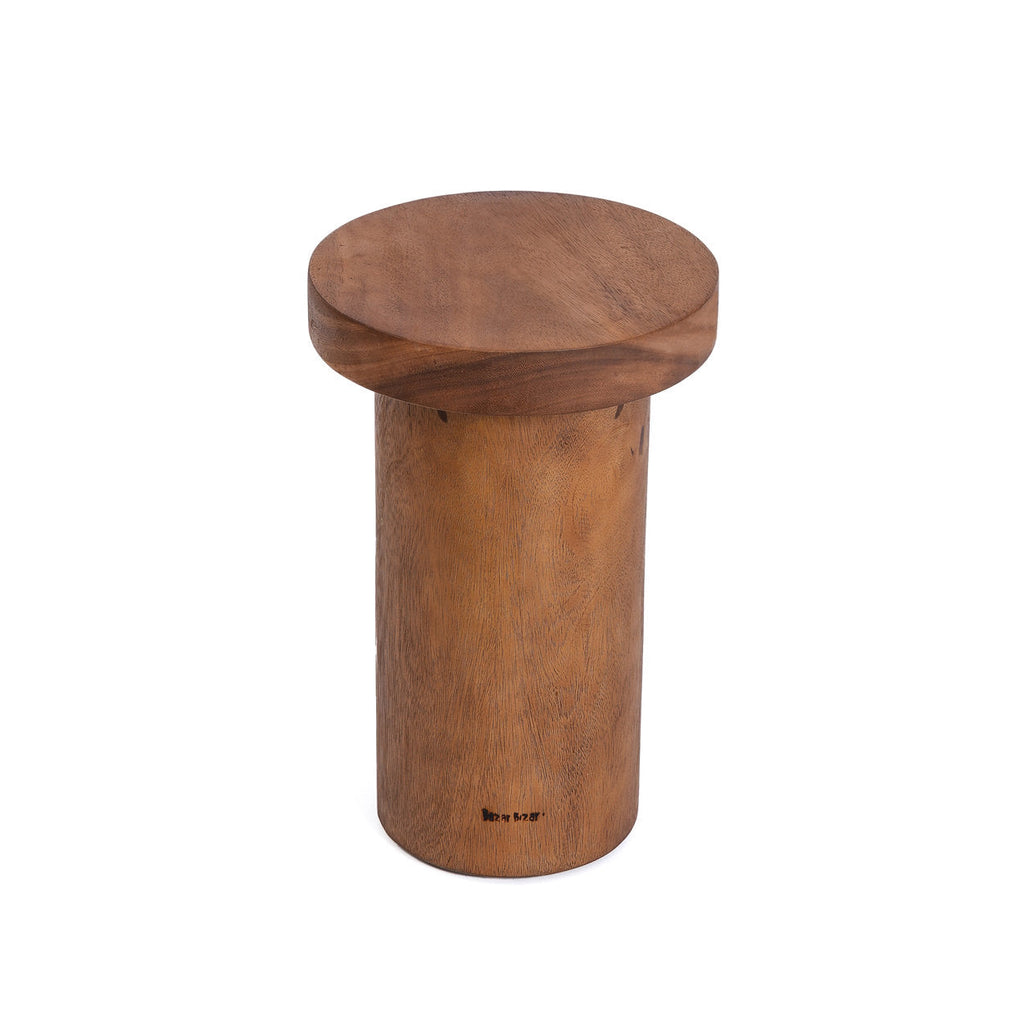 The Inti Side Table - Natural, Teak, Ø 30 cm