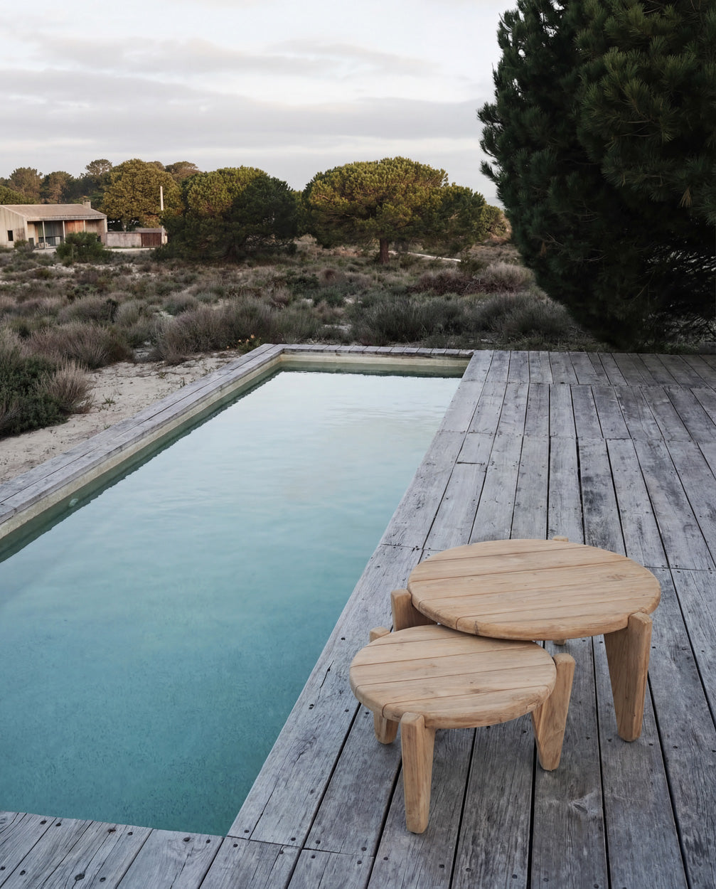 The Seseh Coffee Table - Ø 50 CM - Outdoor, Teak wood