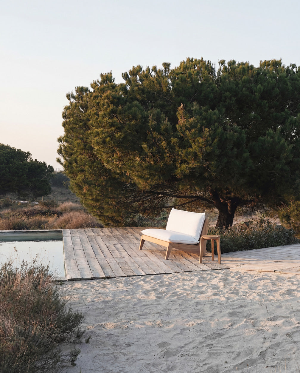 The Seseh Side Table - Natural, Teak - Outdoor, Ø 40 cm