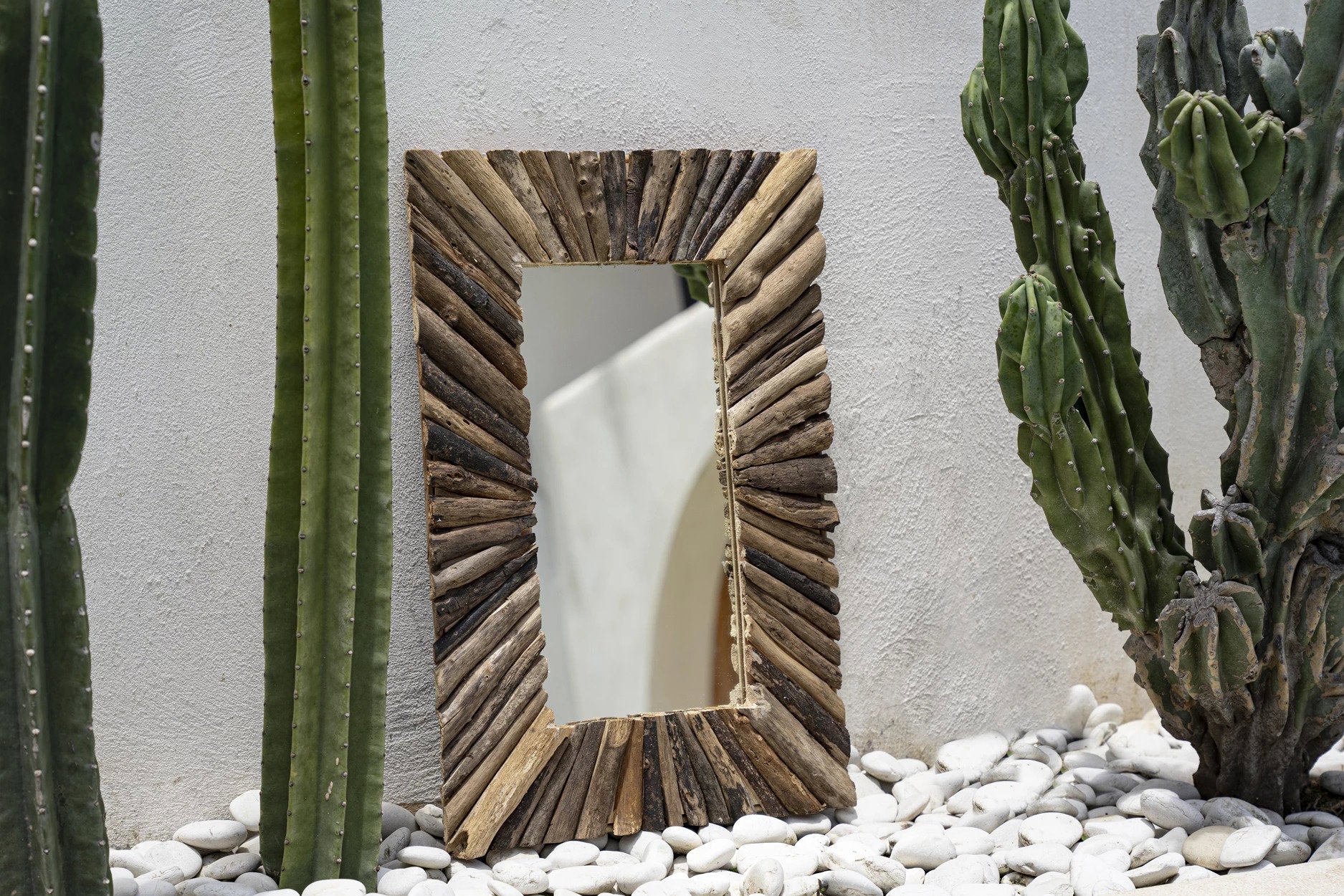Driftwood Framed Mirror - Natural - 41 x 60 CM