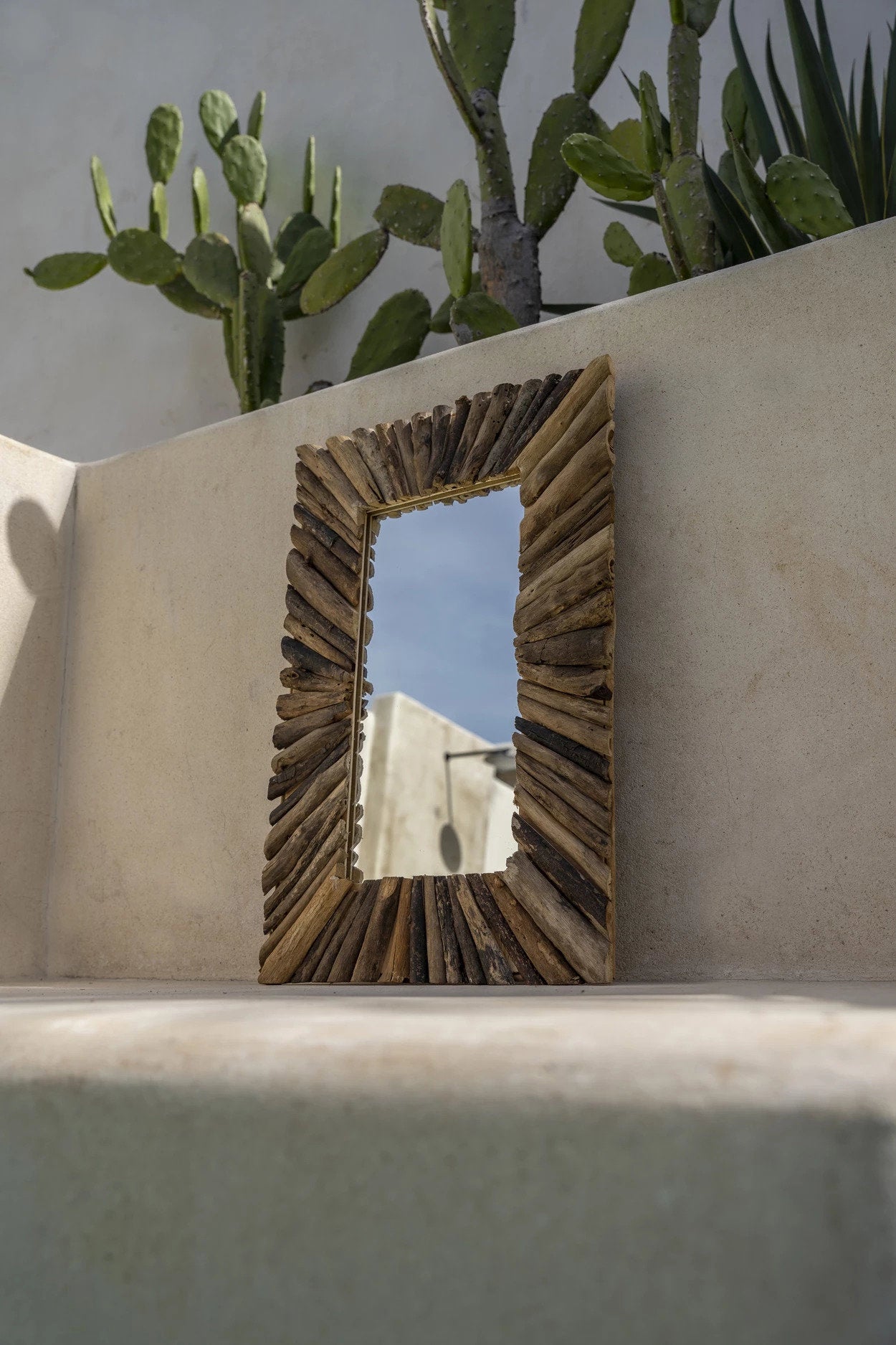 Driftwood Framed Mirror - Natural - 41 x 60 CM