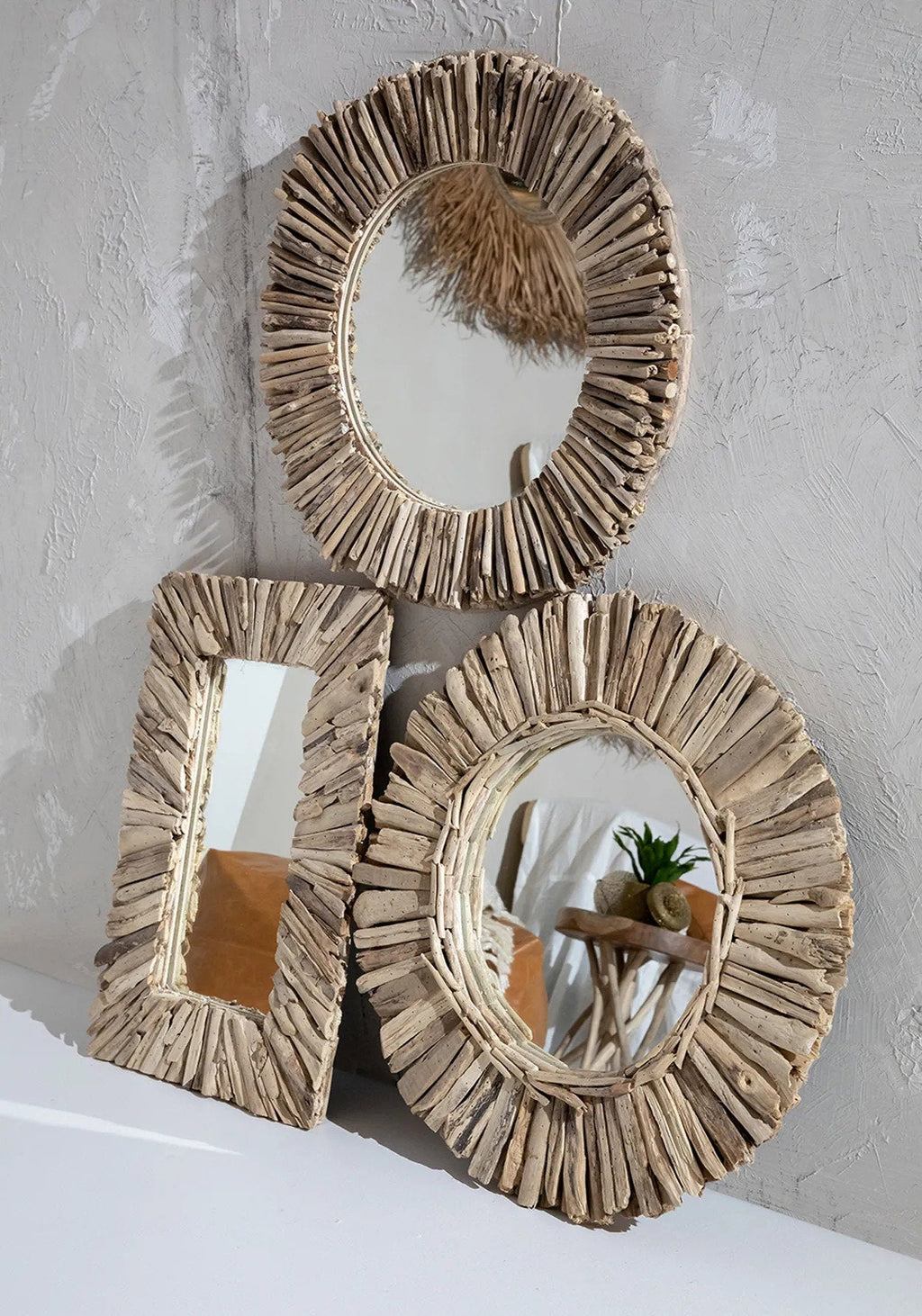 Driftwood Framed Mirror - Natural - 41 x 60 CM