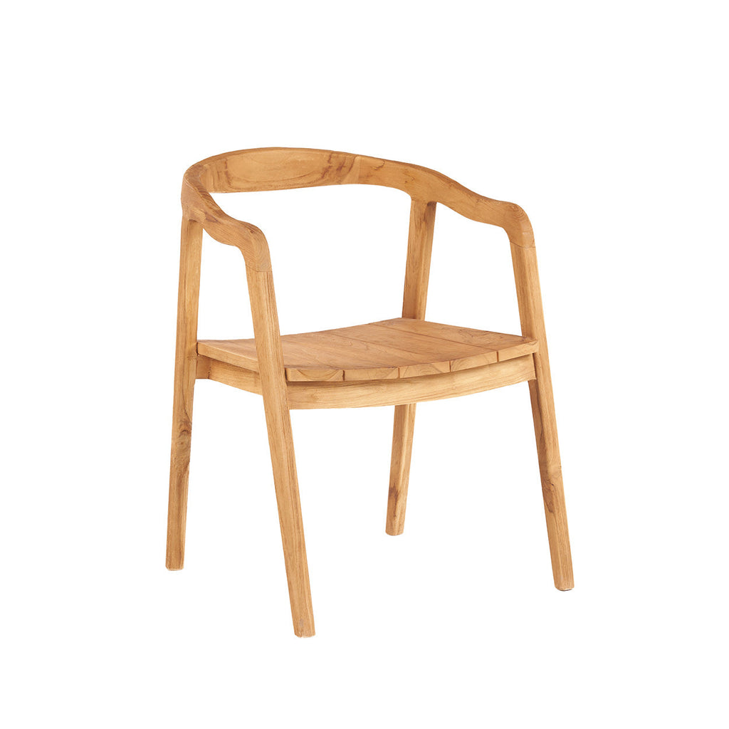 The Nihi Oka Dining Chair - Teak Wood, Outdoor
