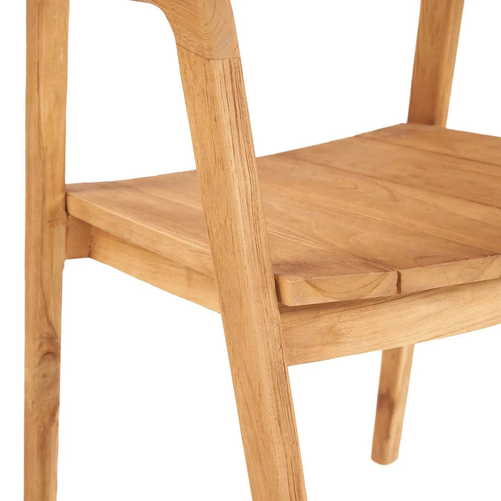 The Nihi Oka Dining Chair - Teak Wood, Outdoor
