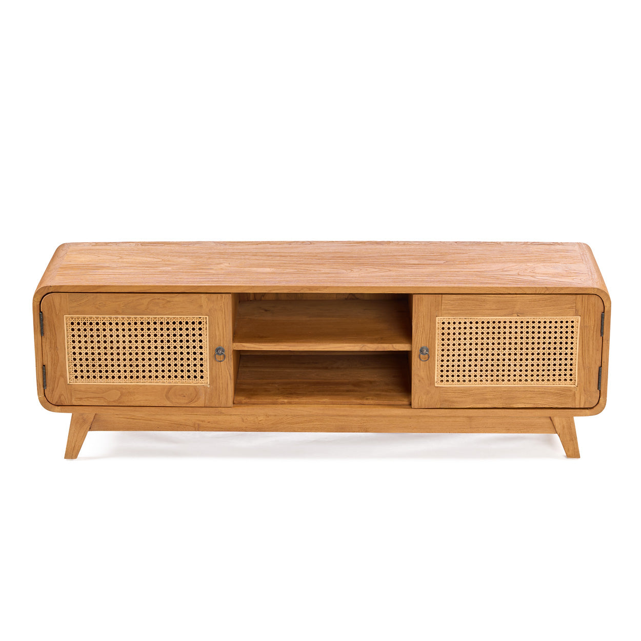 DUNE TV CABINET - NATURAL, TEAK & RATTAN