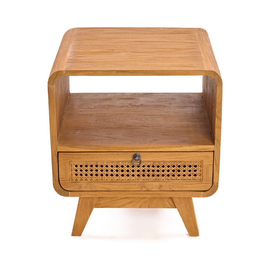 Nightstand The Breeze, Teak wood, - Natural