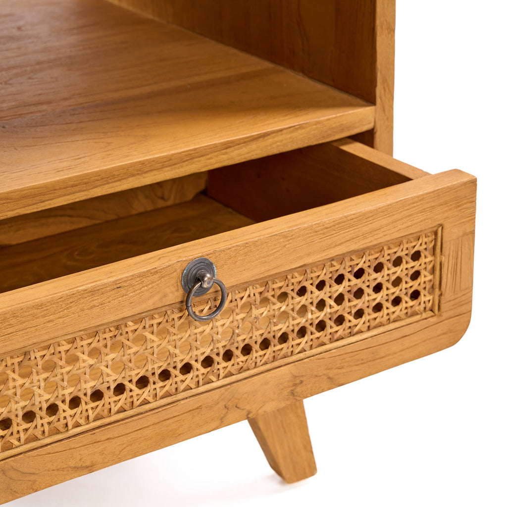 Nightstand The Breeze, Teak wood, - Natural