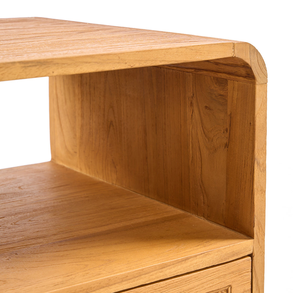 Nightstand The Breeze, Teak wood, - Natural