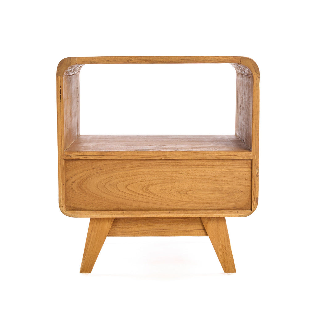 Nightstand The Breeze, Teak wood, - Natural