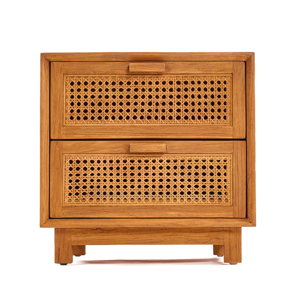 Nightstand Harmony - Teak wood, Natural