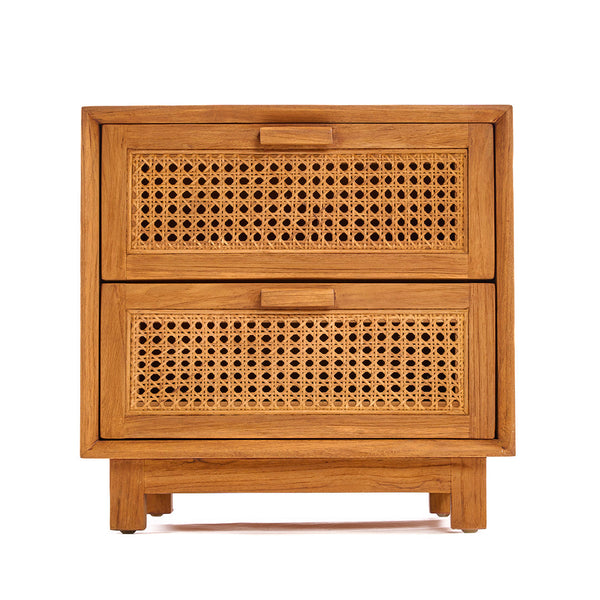 Nightstand Harmony - Teak wood, Natural