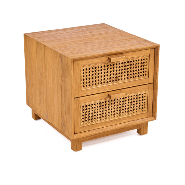 Nightstand Harmony - Teak wood, Natural