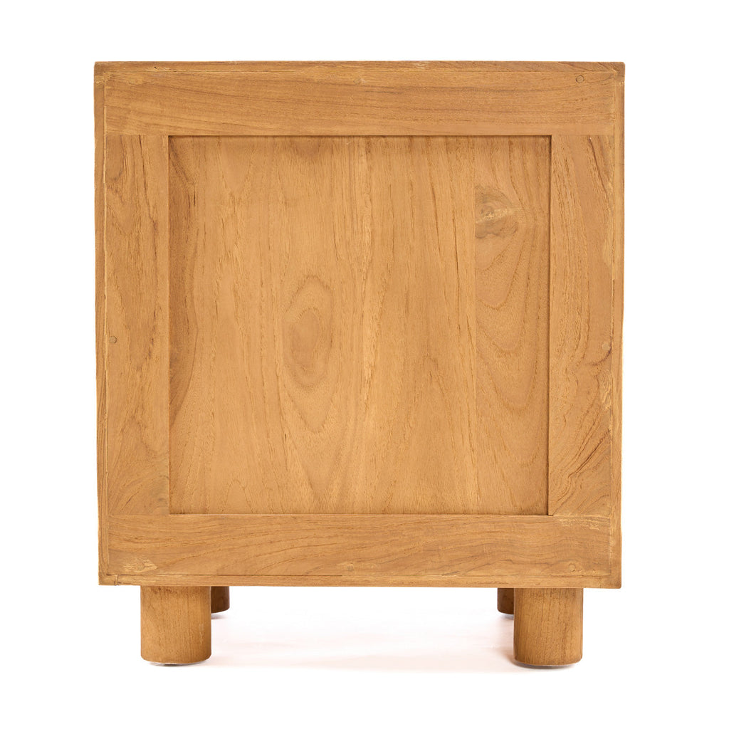Nightstand Eclipse, Teak wood, Natural