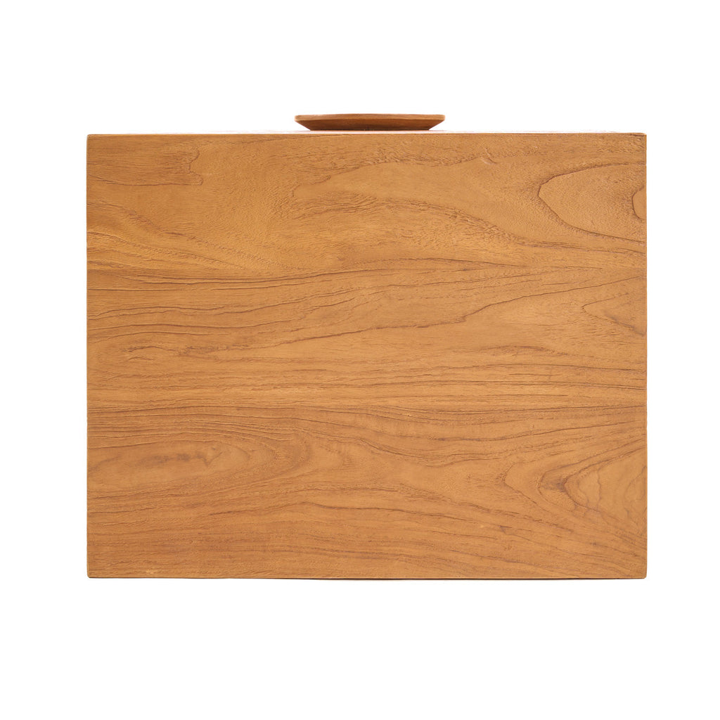 Nightstand Eclipse, Teak wood, Natural