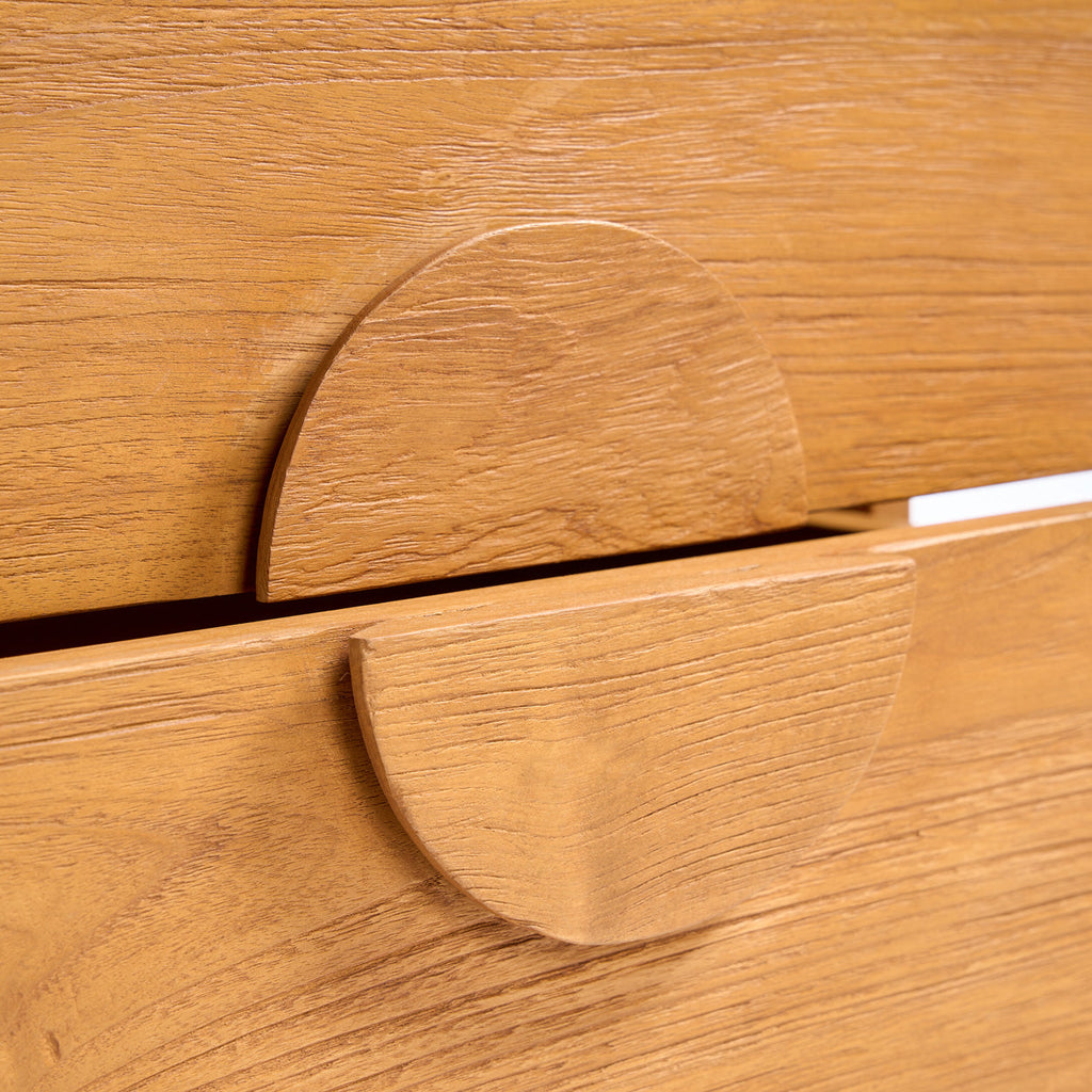 Nightstand Eclipse, Teak wood, Natural