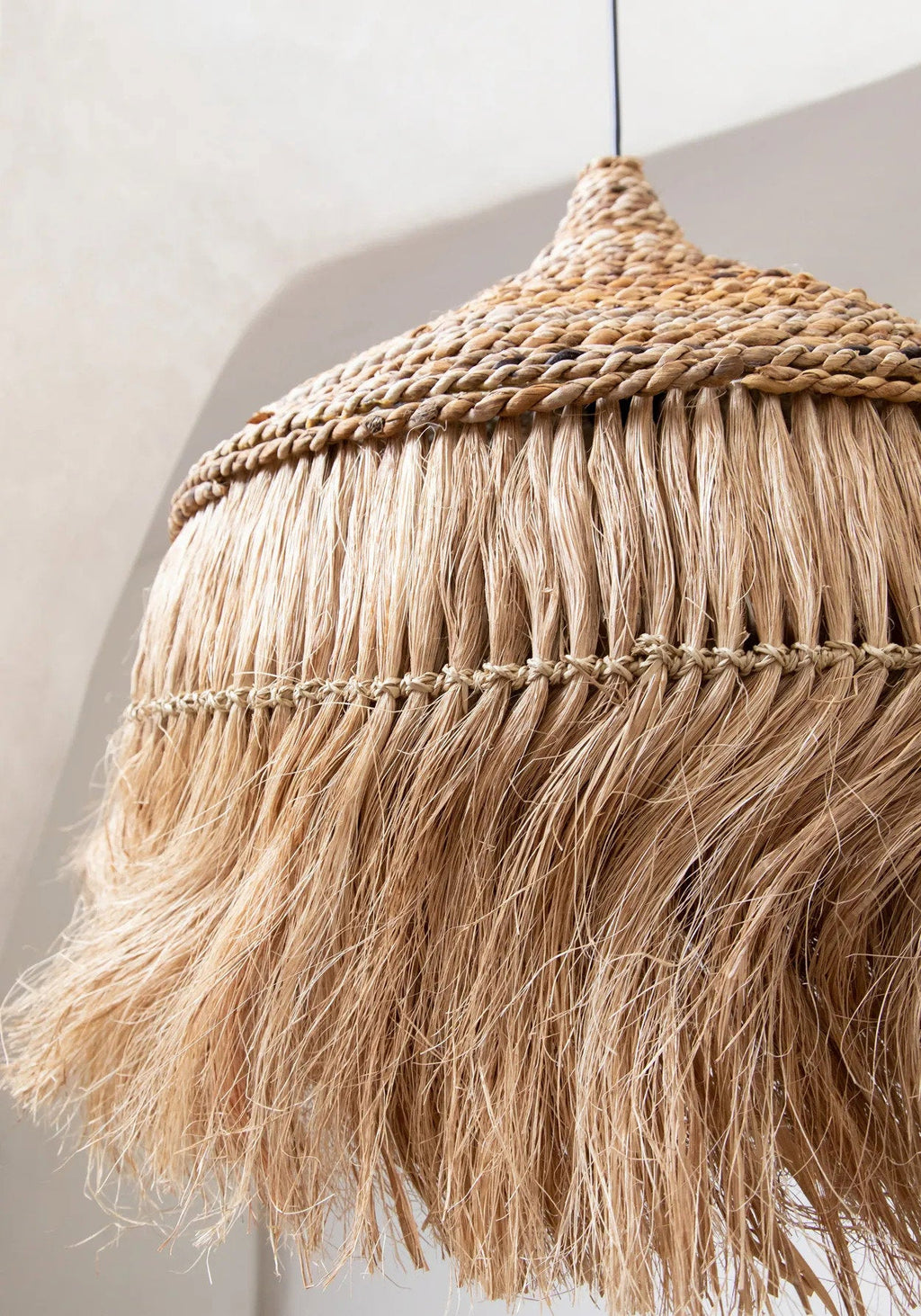 The Abaca Hoola Pendant - Natural - Ø 50, H 50 cm