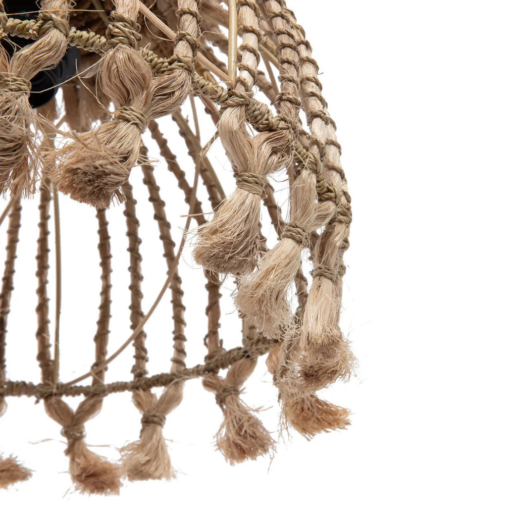 The Abaca Tassel Pendant - Natural - Ø 31, H 31 cm