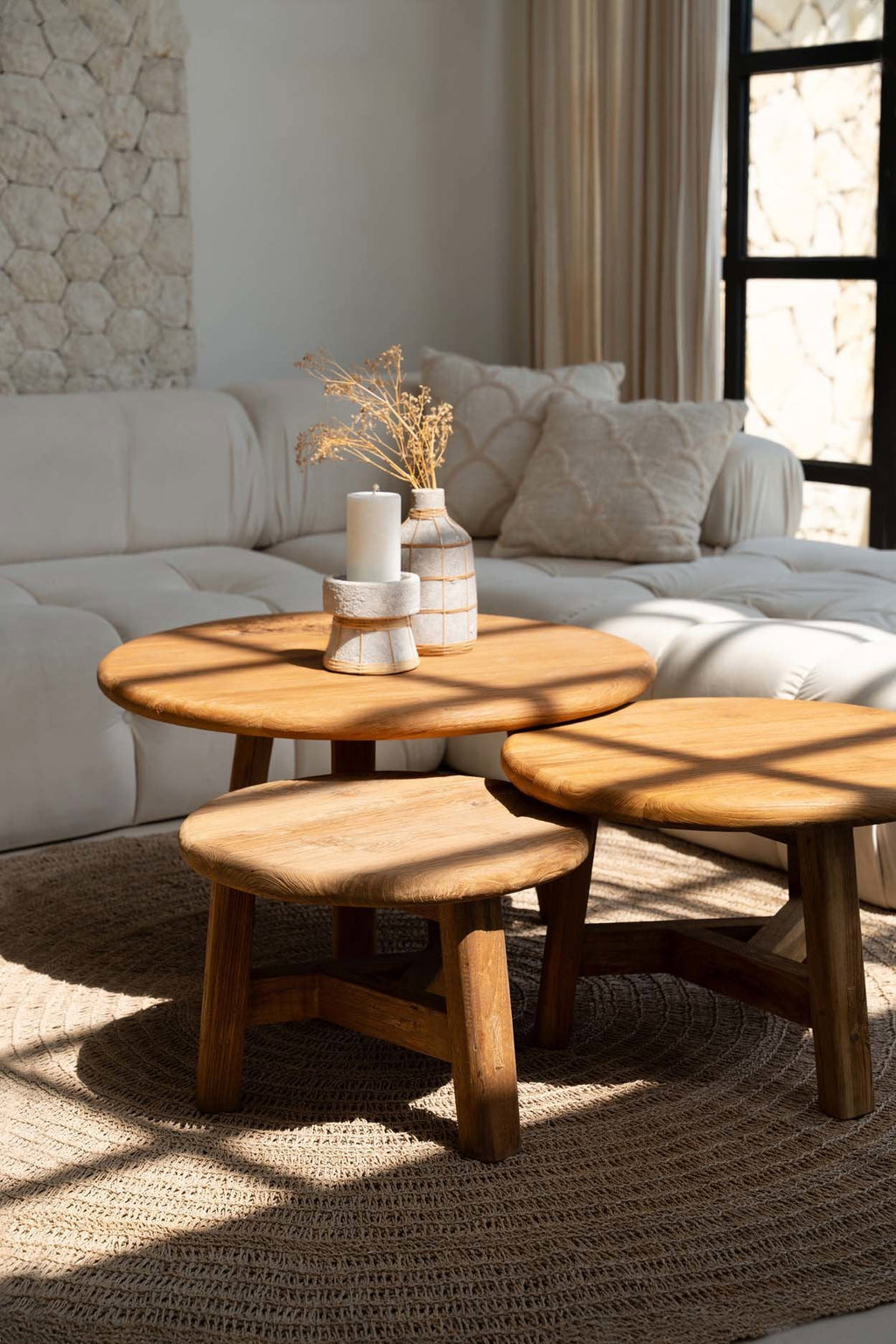 The Fusuma Coffee Table, Teak - Ø 60 cm