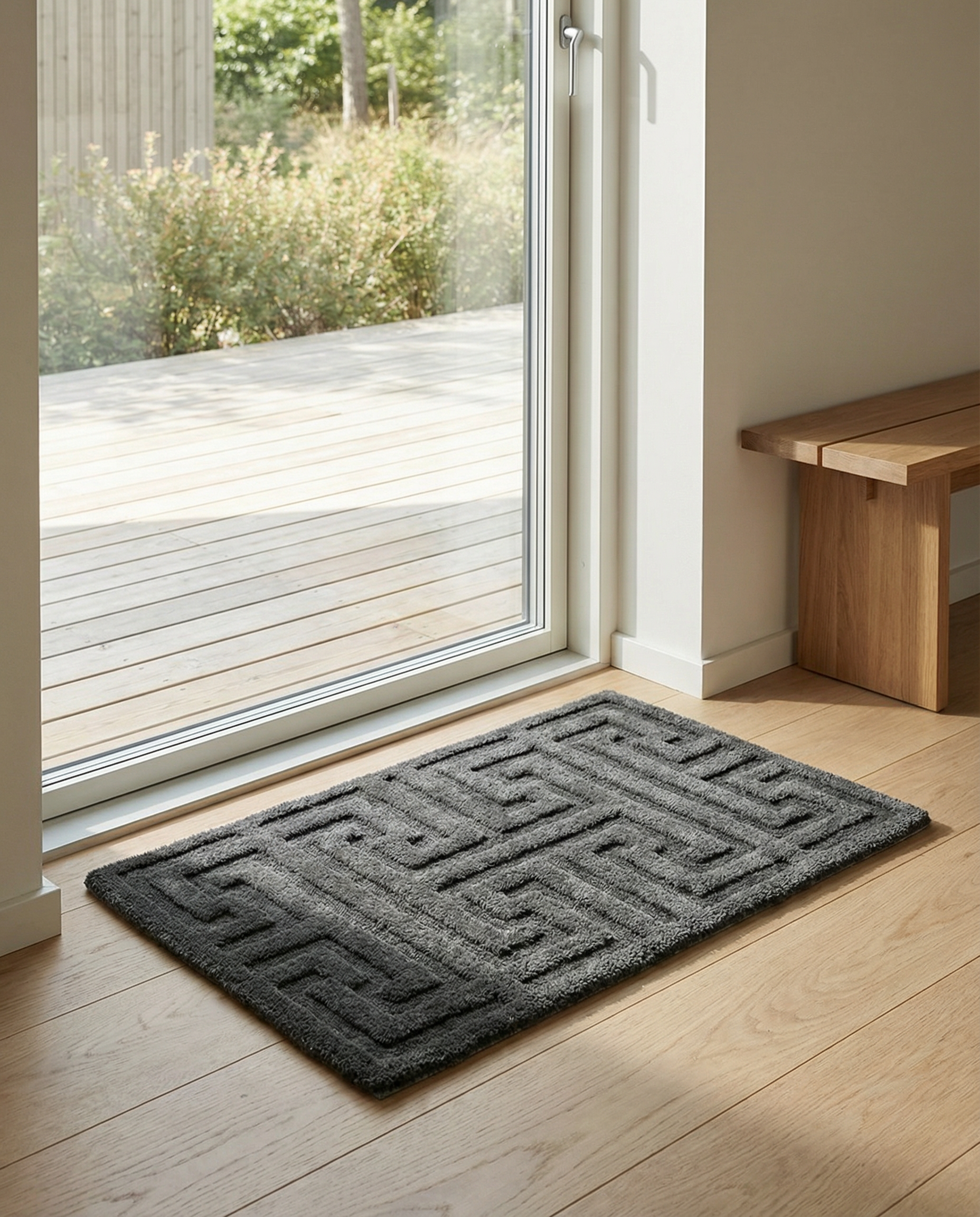 KEY DOORMAT, WOOL, TITANIUM
