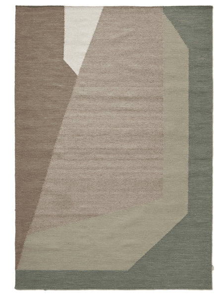 Levels Wool Rug, Green, 170 x 230 CM