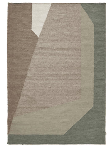 Levels Wool Rug, Green, 170 x 230 CM