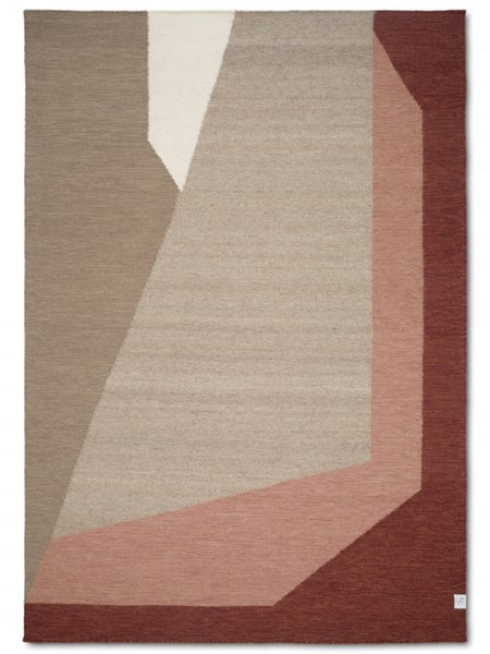 Levels Wool Rug, Coral, 200 x 300 CM