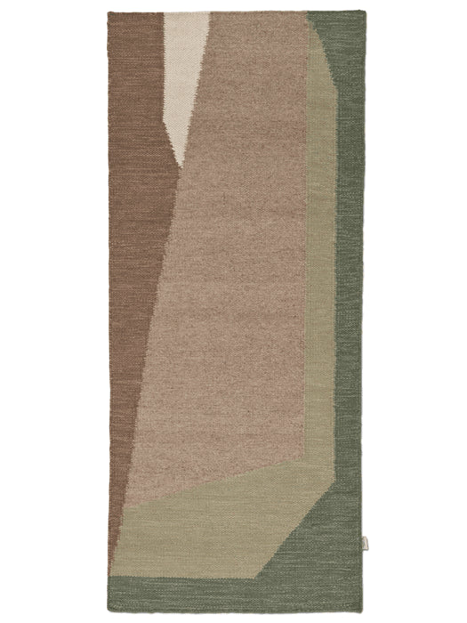 Levels Wool Rug Runner, Green, 80 x 200 CM
