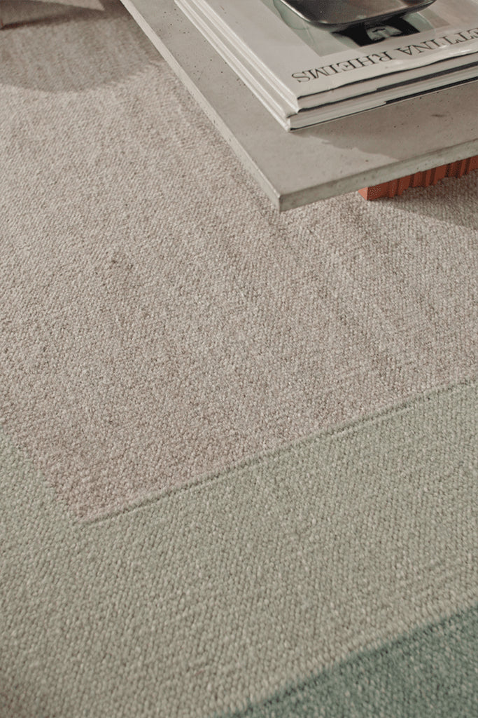 Levels Wool Rug Runner, Green, 80 x 200 CM