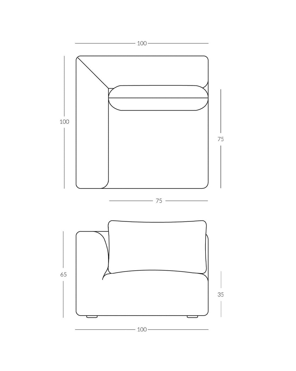 MODULE SOFA, CORNER RIGHT