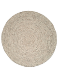 MERINO Round Wool Rug, Natural Beige