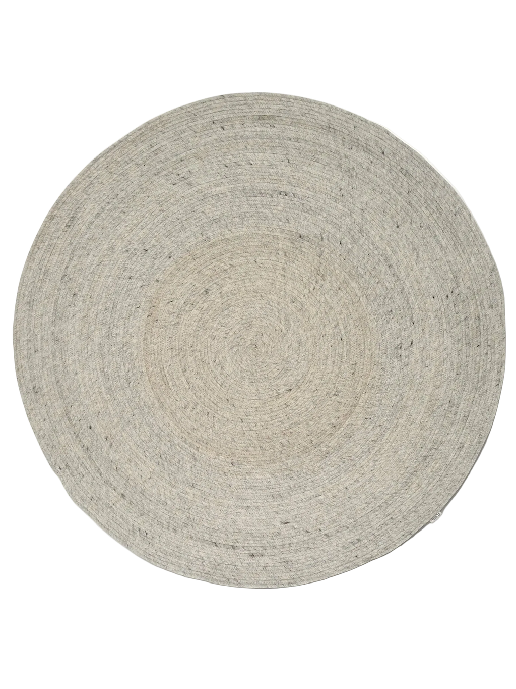 MERINO Round Wool Rug, Concrete