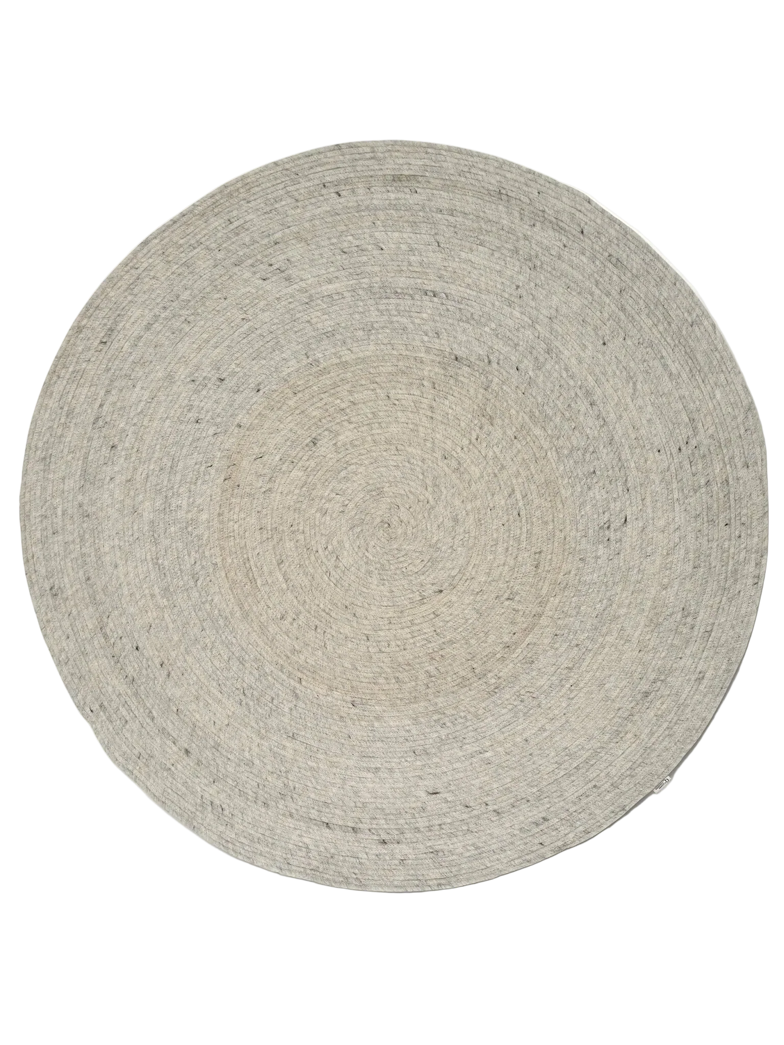 MERINO Round Wool Rug, Concrete