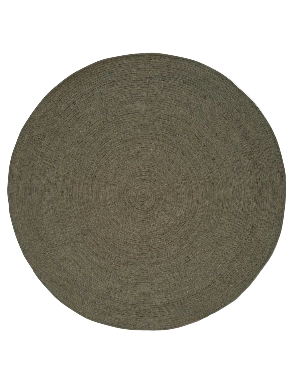 MERINO Round Wool Rug, Forest Green