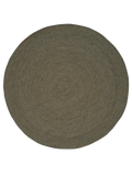 MERINO Round Wool Rug, Forest Green