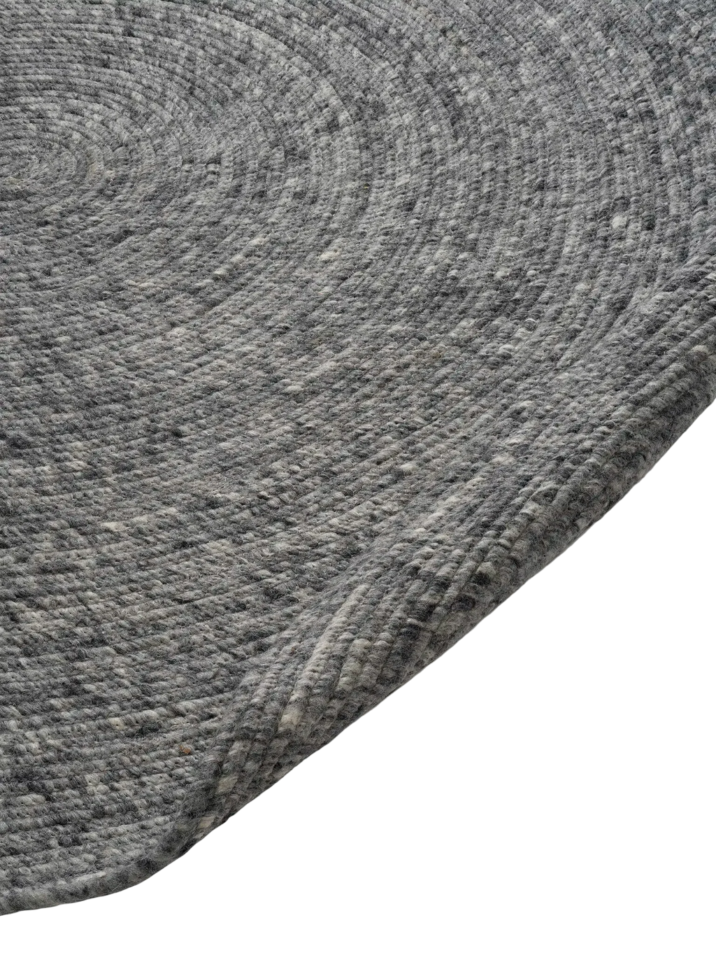 MERINO Round Wool Rug, Granit