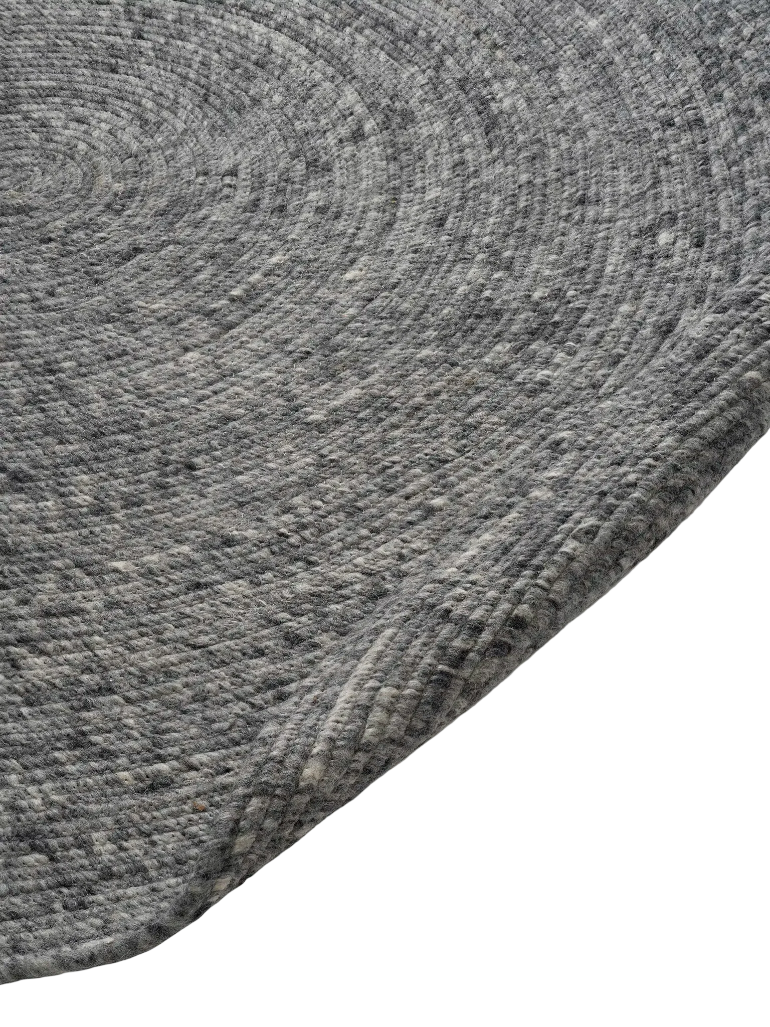 MERINO Round Wool Rug, Granit