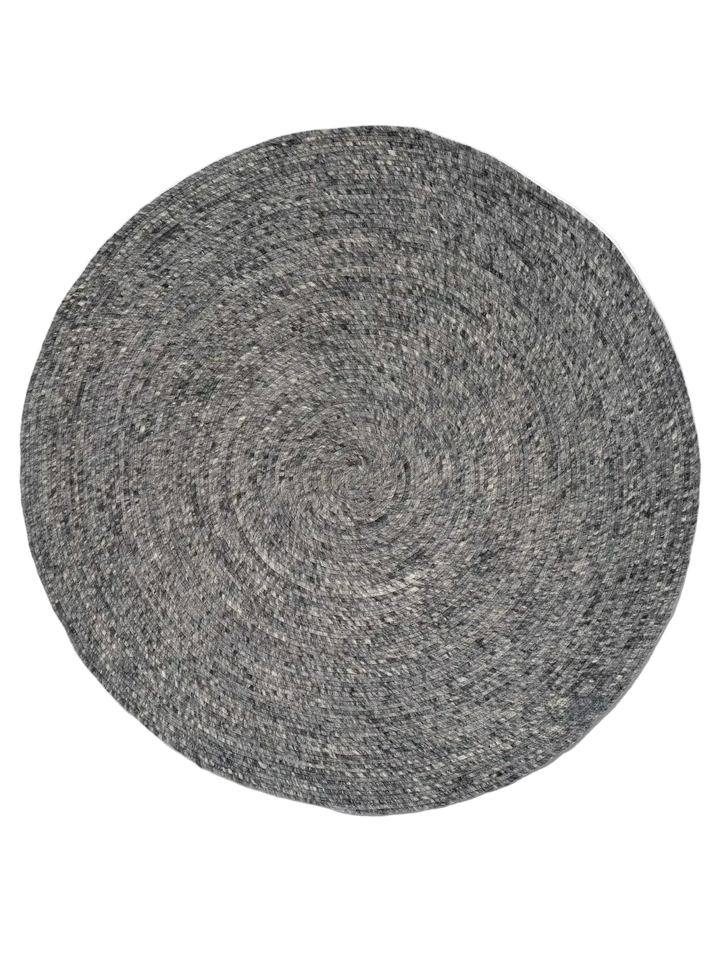 MERINO Round Wool Rug, Granit