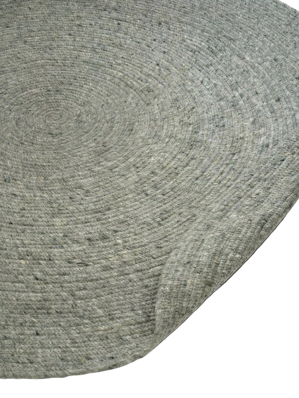 MERINO Round Wool Rug, Green