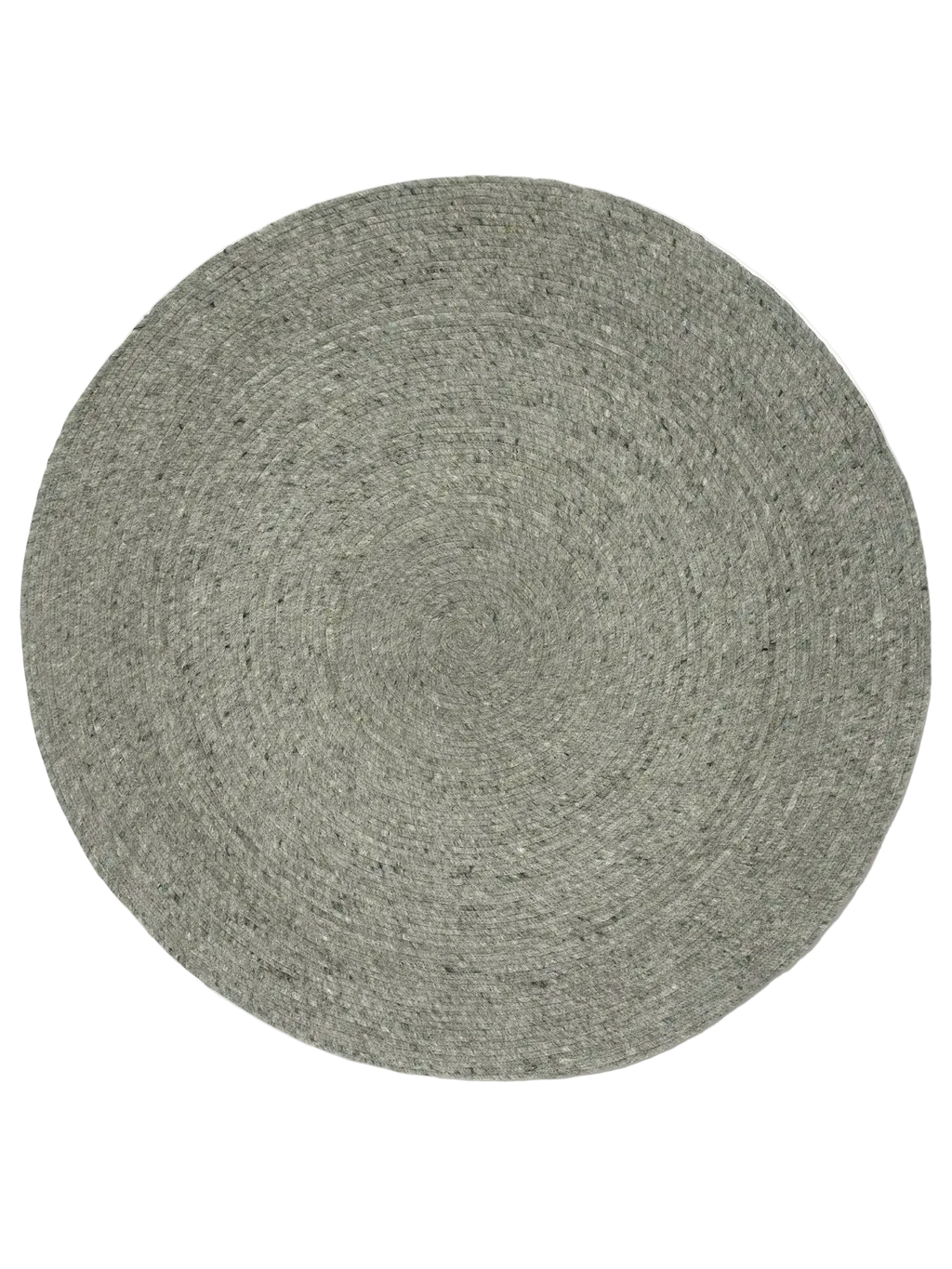MERINO Round Wool Rug, Green