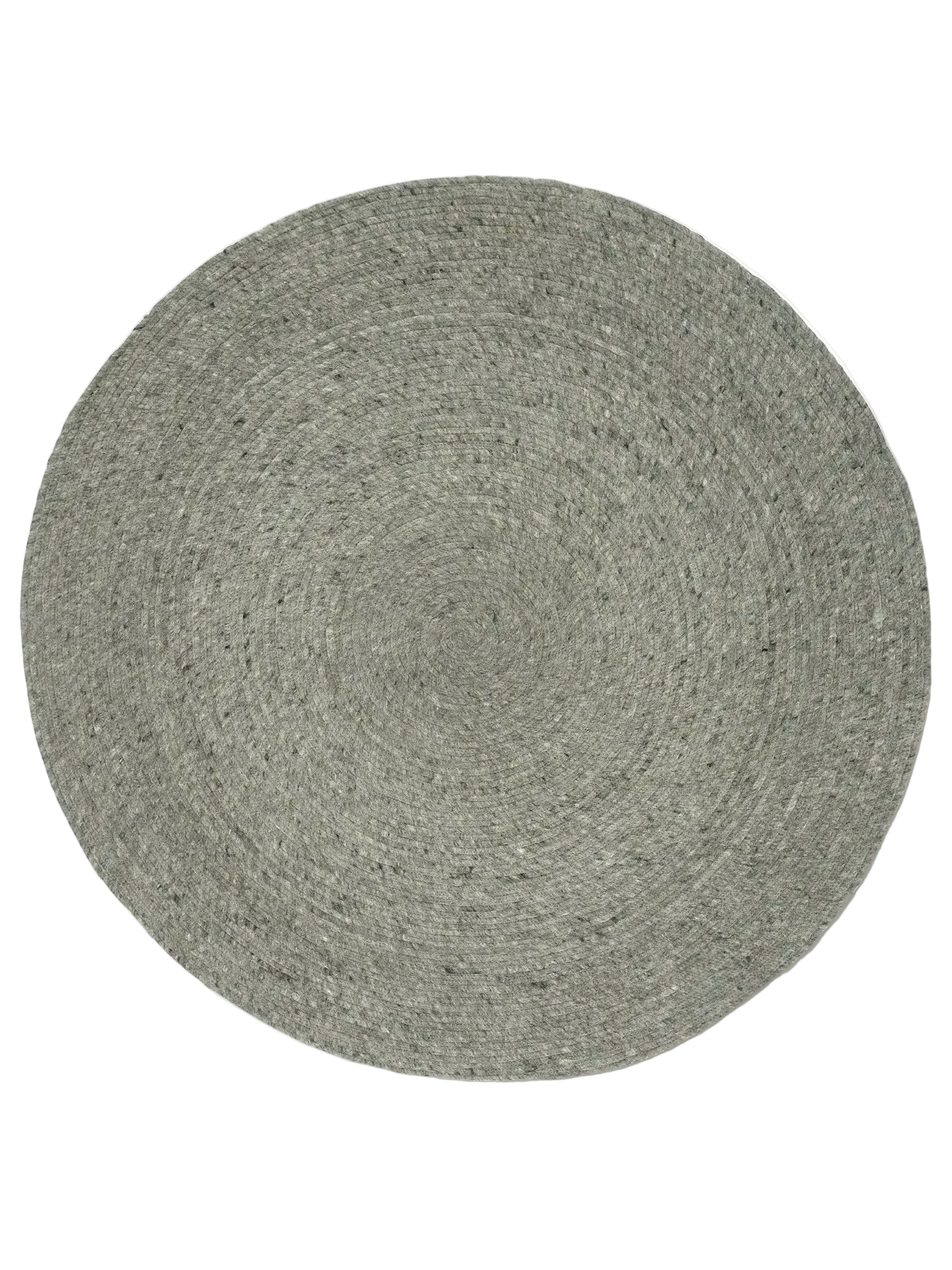 MERINO Round Wool Rug, Green