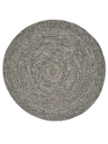 MERINO Round Wool Rug, Grey