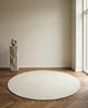 MERINO Round Wool Rug, White