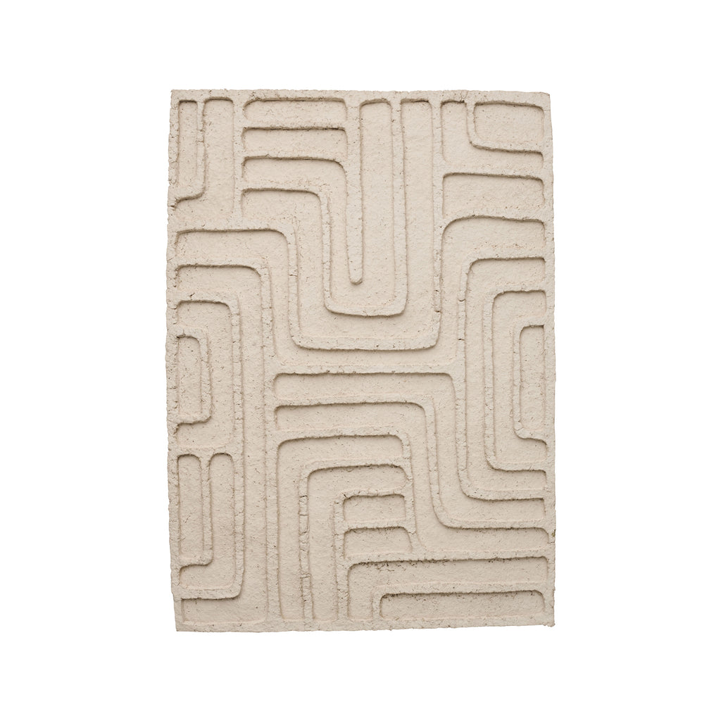MACHE CREAM WALL DECOR | PAPER MACHE | 70 X 100 CM