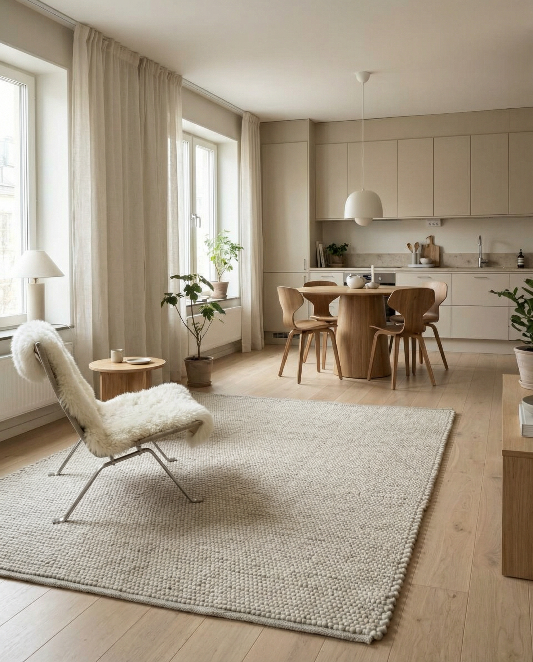 Merino Wool Rug, Oat, MANY SIZE